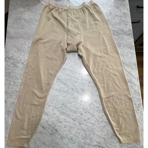 Polartec Tan Gen III Grid Fleece Bottoms - Large